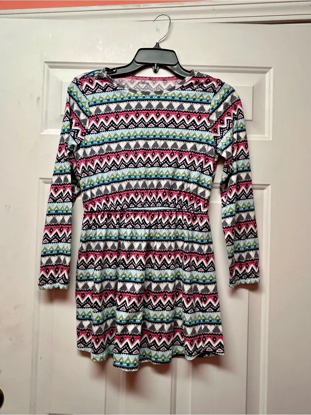 Gymboree fair isle Pink Multi-Patterned Long Sleeve Dress 10/12